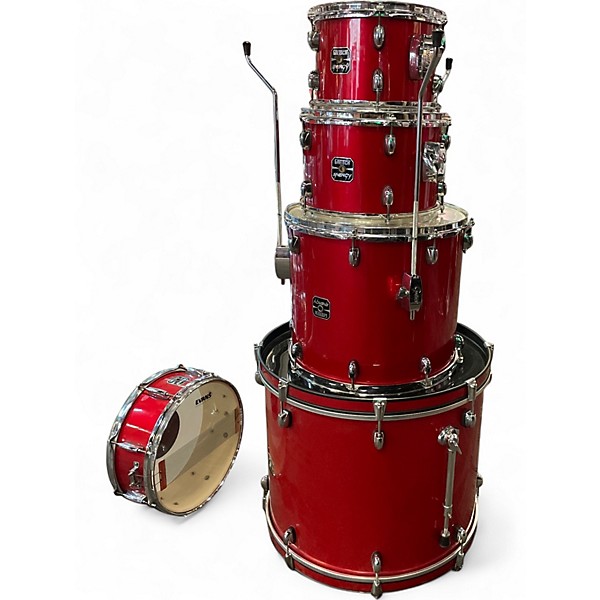 Used Gretsch Drums 5 Piece Energy Metallic Candy Red Burst Drum Kit