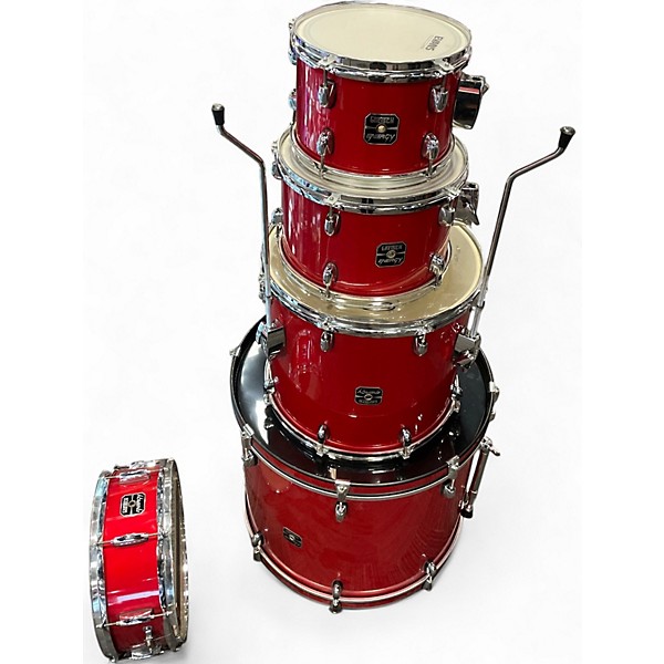 Used Gretsch Drums 5 Piece Energy Metallic Candy Red Burst Drum Kit