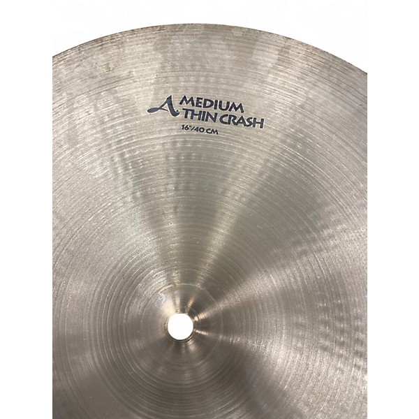 Used Zildjian 16in A Series Medium Thin Crash Cymbal