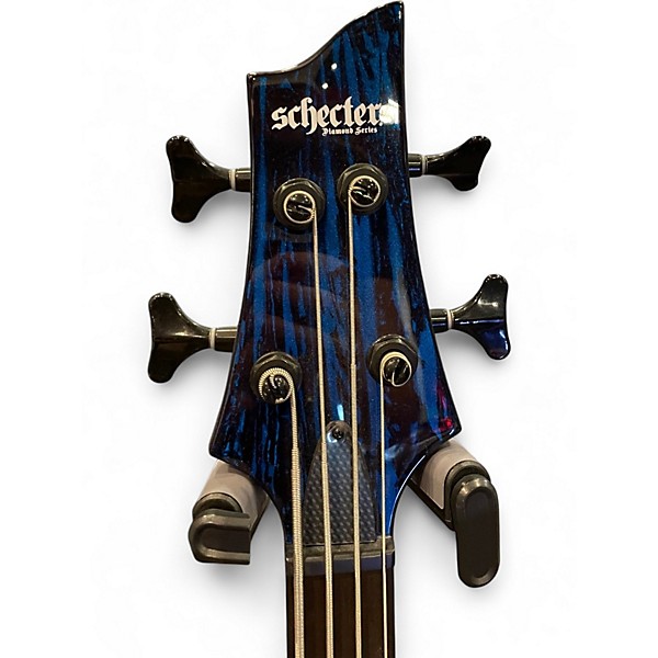 Used Schecter Guitar Research C4 4 String SILVER MOUNTAIN COBALT BLUE Electric Bass Guitar