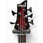 Used Schecter Guitar Research Omen 5 String Candy Red Burst Electric Bass Guitar
