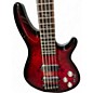 Used Schecter Guitar Research Omen 5 String Candy Red Burst Electric Bass Guitar