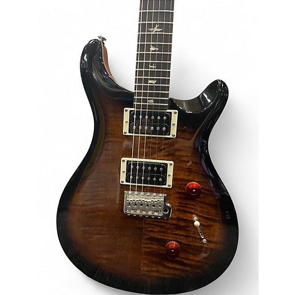 Used PRS SE Custom 24 Black and Gold SUNBURST Solid Body Electric Guitar