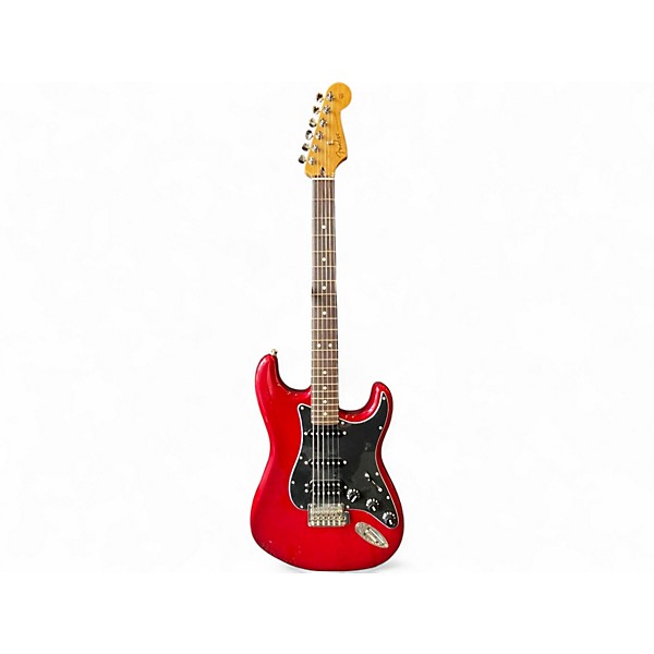 Used Fender Player II Stratcaster HSS Metallic Candy Red Burst Solid Body Electric Guitar