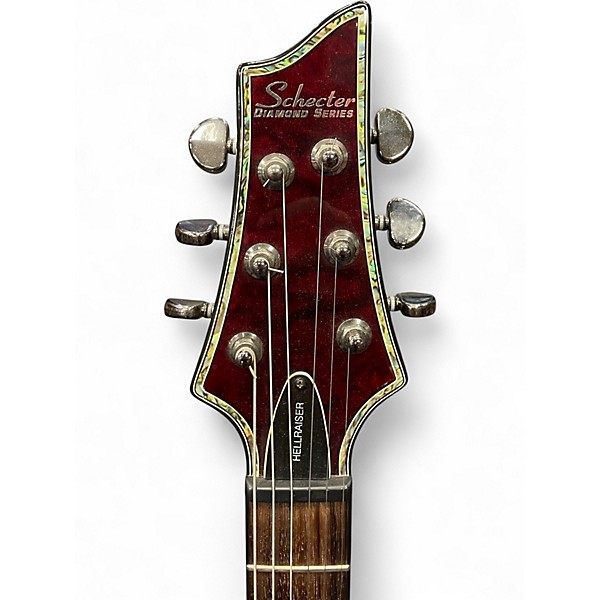 Used Schecter Guitar Research Hellraiser C1 Crimson Red Trans Solid Body Electric Guitar