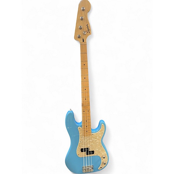 Used Squier Precision Bass Blue Electric Bass Guitar