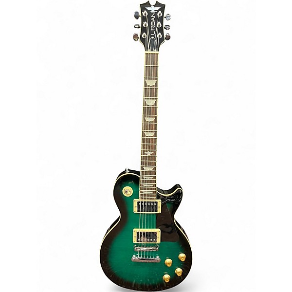 Used Keith Urban LIGHT THE FUSE TRANS GREEN BURST Solid Body Electric Guitar