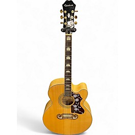 Used Epiphone EJ200SCE Blonde Acoustic Electric Guitar