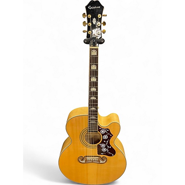 Used Epiphone EJ200SCE Blonde Acoustic Electric Guitar