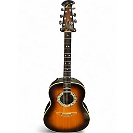 Used Ovation 1612-1 2 Color Sunburst Acoustic Electric Guitar