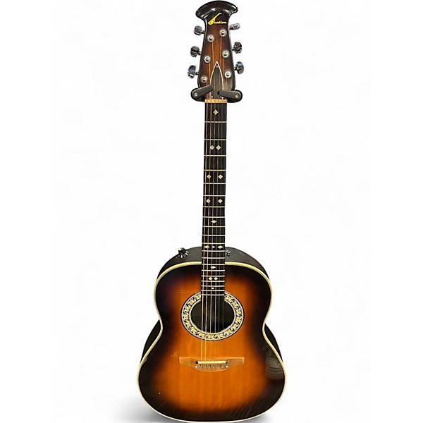 Used Ovation 1612-1 2 Color Sunburst Acoustic Electric Guitar