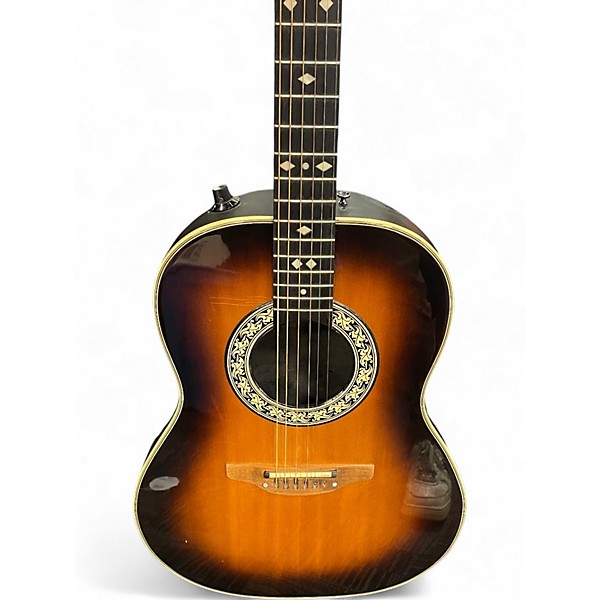 Used Ovation 1612-1 2 Color Sunburst Acoustic Electric Guitar