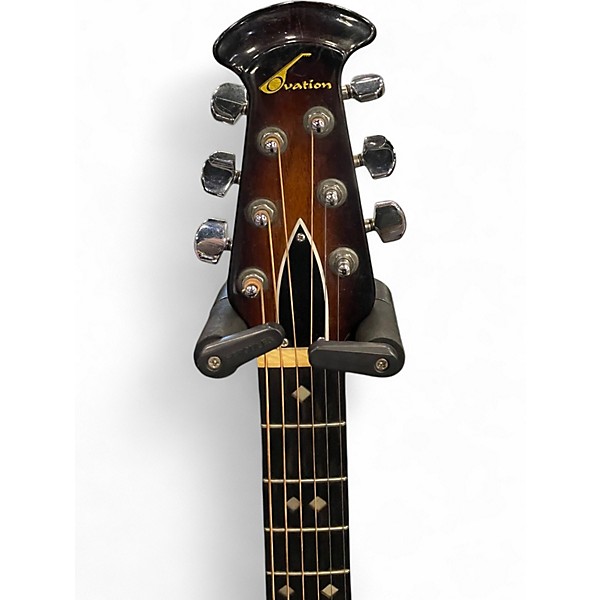 Used Ovation 1612-1 2 Color Sunburst Acoustic Electric Guitar