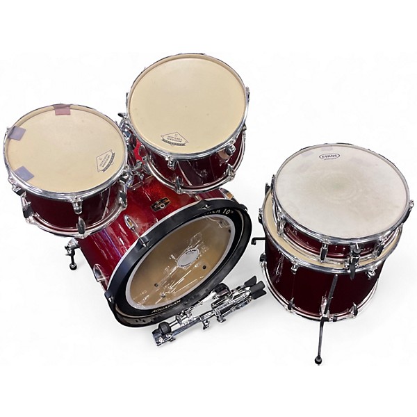 Used TAMA 5 Piece Imperialstar Metallic Red Drum Kit