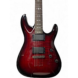 Used Schecter Guitar Research Demon 6 Red Solid Body Electric Guitar