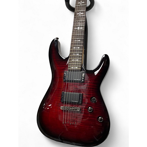 Used Schecter Guitar Research Demon 6 Red Solid Body Electric Guitar