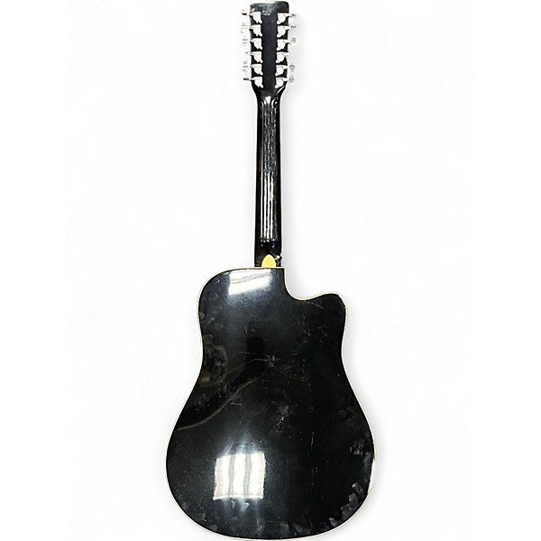 Used De Rosa 12 String Acoustic Electric Black 12 String Acoustic Electric Guitar