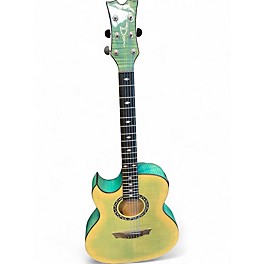 Used Dean EXFM FD Exhibition Left Handed FADED DENIM Acoustic Electric Guitar