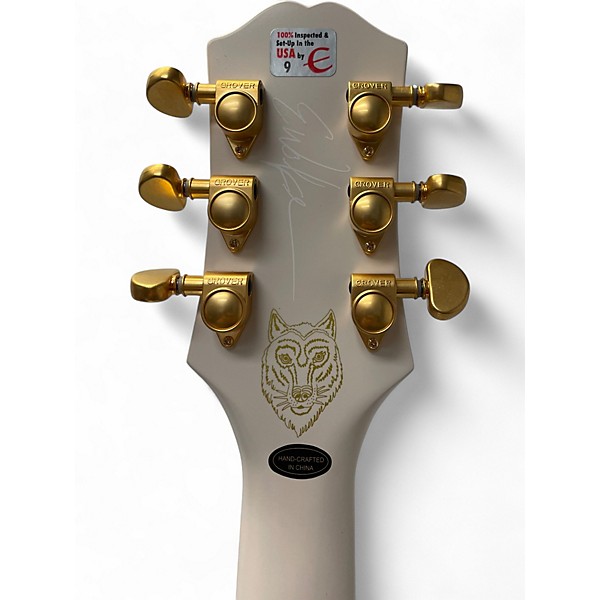 Used Epiphone Emily Wolfe Sheraton Aged Bone Hollow Body Electric Guitar