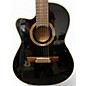 Used Ortega RCE138 LEFTY BLACK Classical Acoustic Electric Guitar