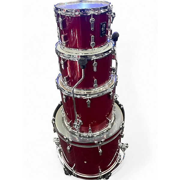 Used SONOR 4 Piece AQX STUDIO 4 PIECE  Red Moon Sparkle Drum Kit
