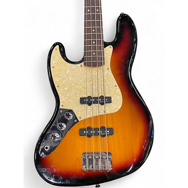 Used Fender Standard Jazz Bass Left Handed 2 Tone Sunburst Electric Bass Guitar