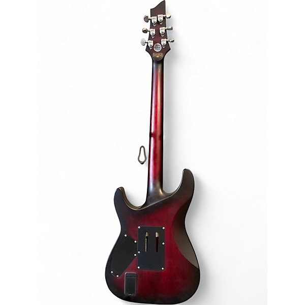 Used Schecter Guitar Research C1 Platinum FR Crimson Red Burst Solid Body Electric Guitar