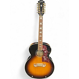 Used Epiphone J200 12 String Vintage Sunburst 12 String Acoustic Electric Guitar