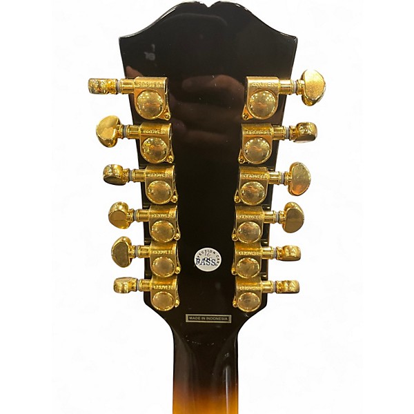 Used Epiphone J200 12 String Vintage Sunburst 12 String Acoustic Electric Guitar