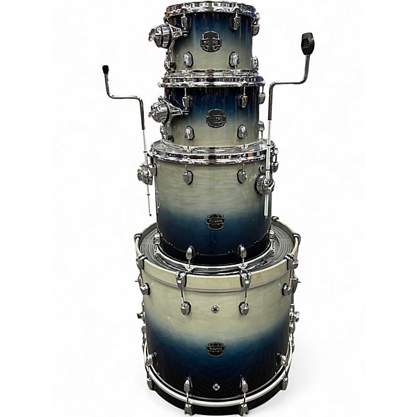 Used Mapex 4 Piece Saturn Teal Blue Fade Drum Kit