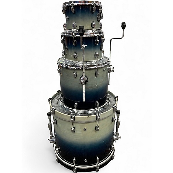 Used Mapex 4 Piece Saturn Teal Blue Fade Drum Kit