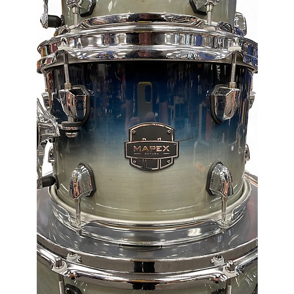 Used Mapex 4 Piece Saturn Teal Blue Fade Drum Kit