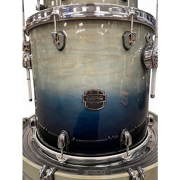 Used Mapex 4 Piece Saturn Teal Blue Fade Drum Kit