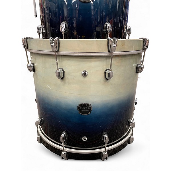 Used Mapex 4 Piece Saturn Teal Blue Fade Drum Kit
