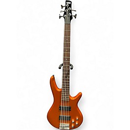 Used Ibanez GSR205 5 String Metallic Orange Electric Bass Guitar