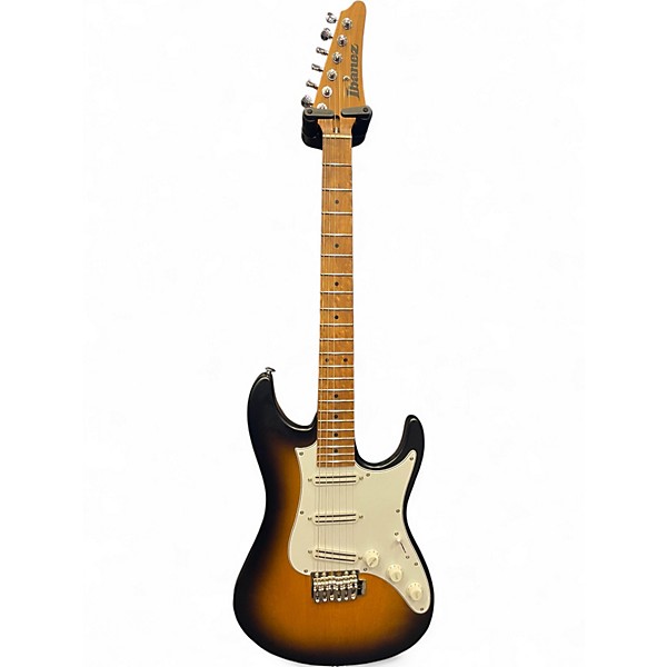 Used Ibanez ATZ100-SBT Andy Timmons Signature Sunburst Flat Solid Body Electric Guitar