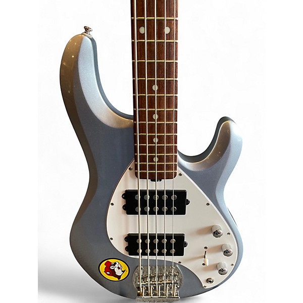 Used Sterling by Music Man Stingray 5 Grey Electric Bass Guitar