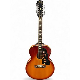 Vintage 1970s Ibanez 698-12 Cherry Sunburst 12 String Acoustic Guitar