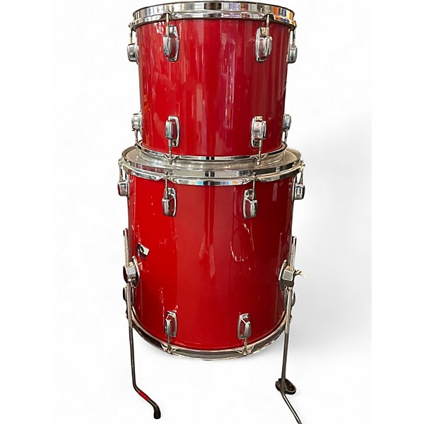 Used Ludwig 3 Piece ROCKER Candy Apple Red Drum Kit
