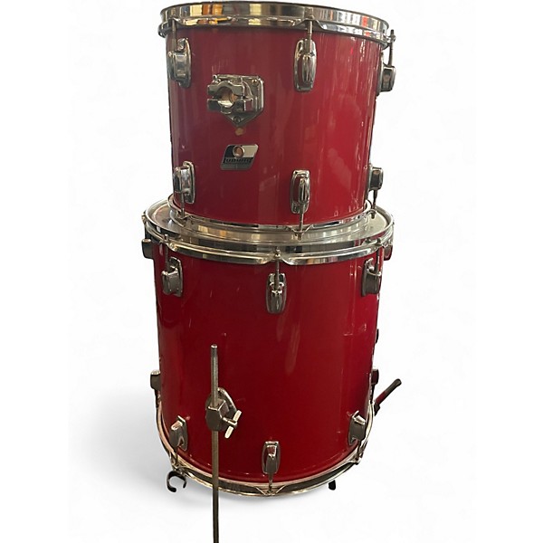 Used Ludwig 3 Piece ROCKER Candy Apple Red Drum Kit