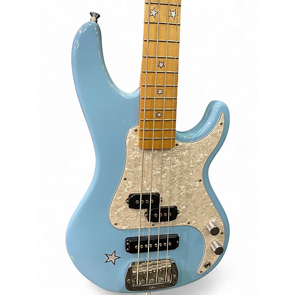Used 2011 G&L USA SB2 light blue Electric Bass Guitar