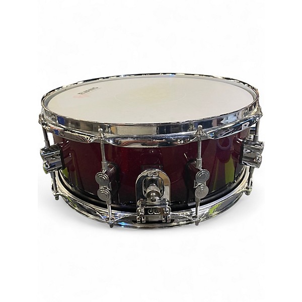 Used PDP by DW 5X14 Concept Series Snare Red to Black Fade Drum