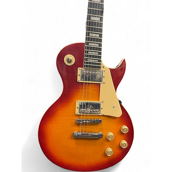 Used Leo Jaymz SINGLE CUT DELUXE Heritage Cherry Sunburst Solid Body Electric Guitar