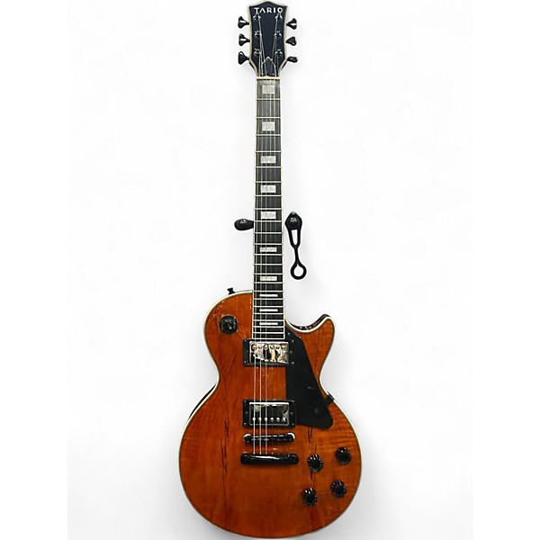 Used Tario LP Copy Spalted Maple Natural Solid Body Electric Guitar