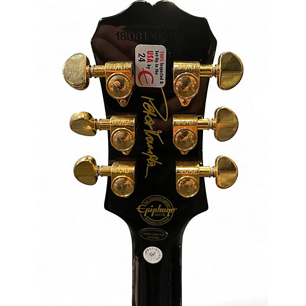 Used Epiphone Peter Les Paul Custom PRO Ebony Solid Body Electric Guitar