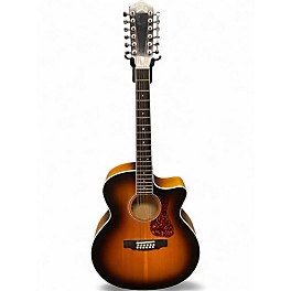 Used Guild F-25112CE DELUXE 2 Color Sunburst 12 String Acoustic Electric Guitar