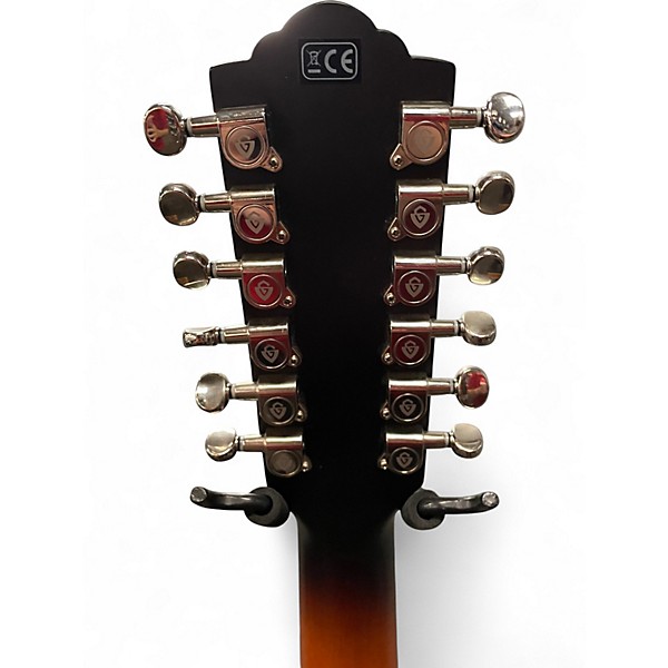 Used Guild F-25112CE DELUXE 2 Color Sunburst 12 String Acoustic Electric Guitar