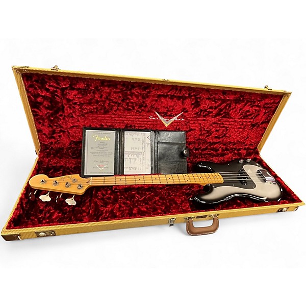Used 2020 Fender Custom Shop 57 Precision Bass (Refinished) Silver Burst Electric Bass Guitar