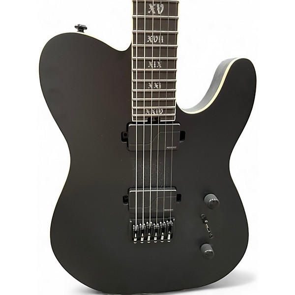 Used Schecter Guitar Research PT EVIL TWIN SLS Black Solid Body Electric Guitar