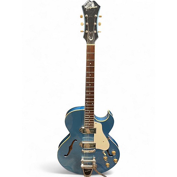 Used 1996 Epiphone Sorento Blue Hollow Body Electric Guitar
